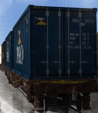 containerwagen 30 voet met container , voor de LGB baan